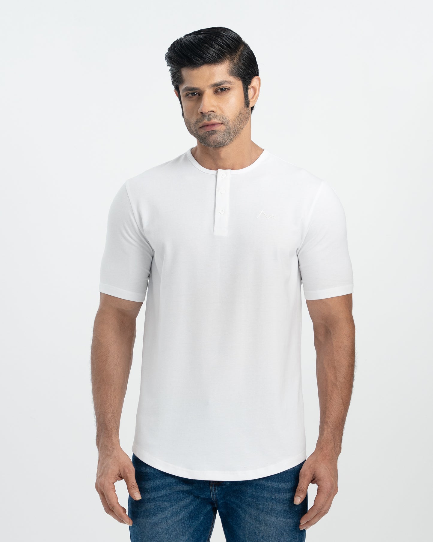 Origin Curve Hem Henley T-Shirt