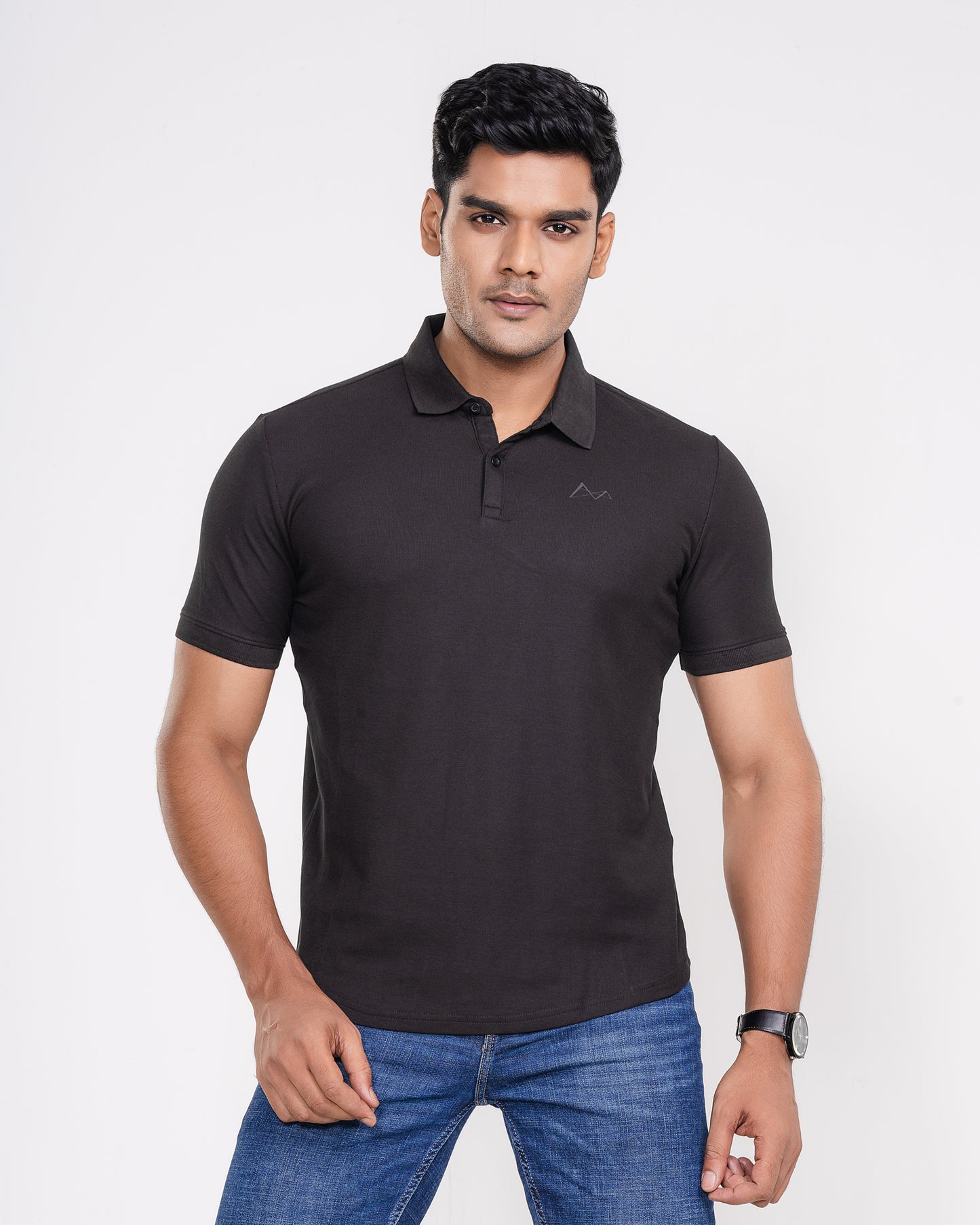Classic Curve Hem Pima Polo Shirt