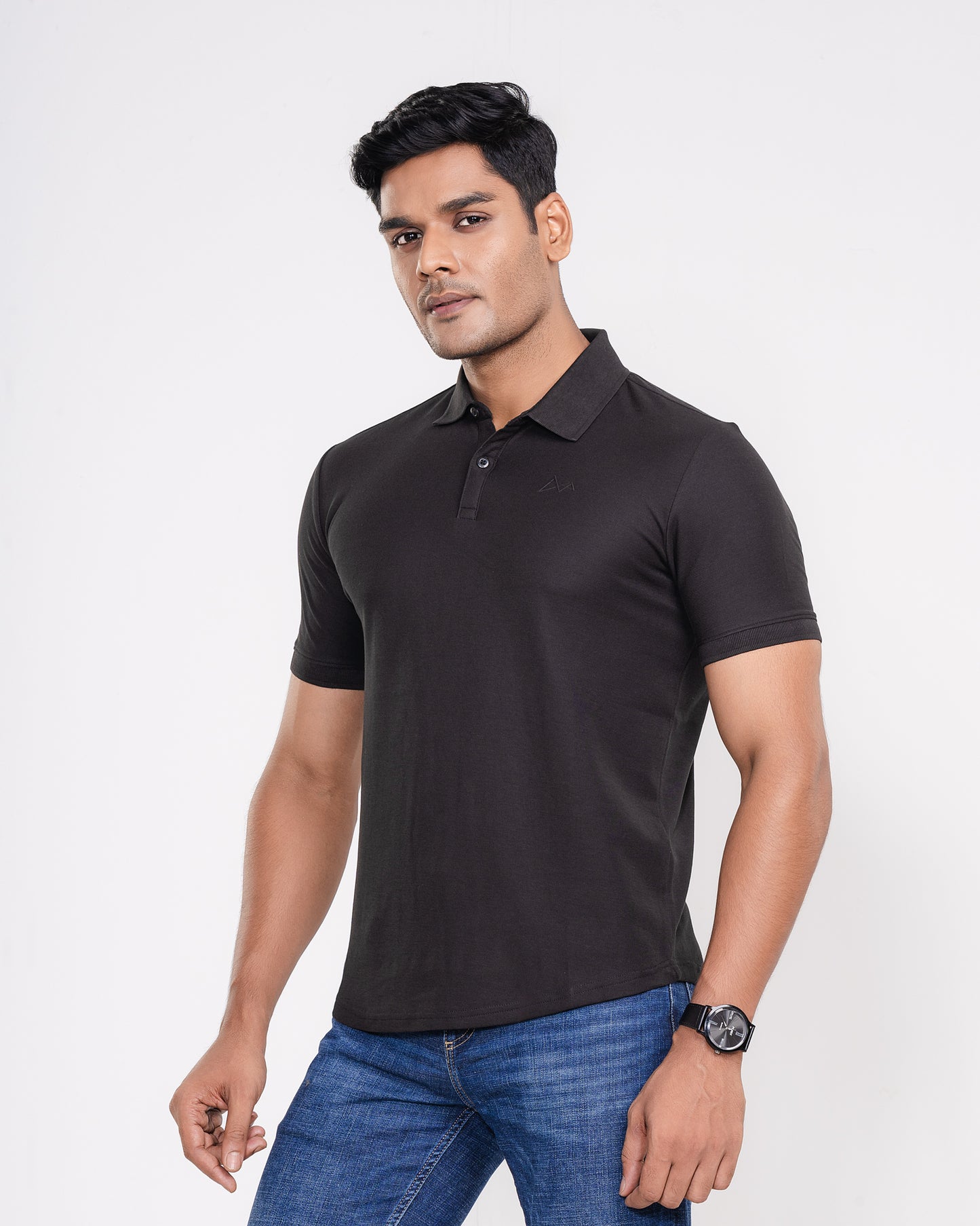 Classic Curve Hem Pima Polo Shirt