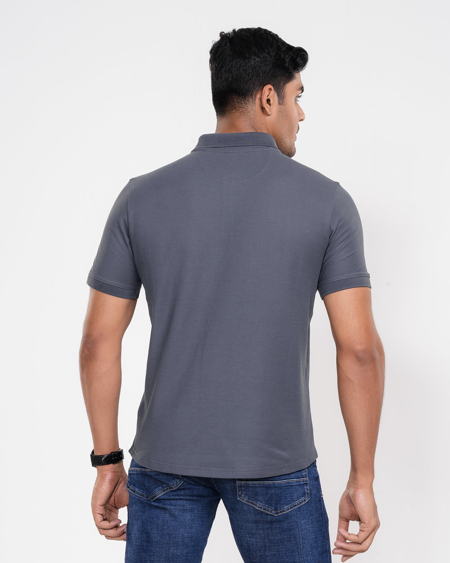 Classic Curve Hem Pima Polo Shirt