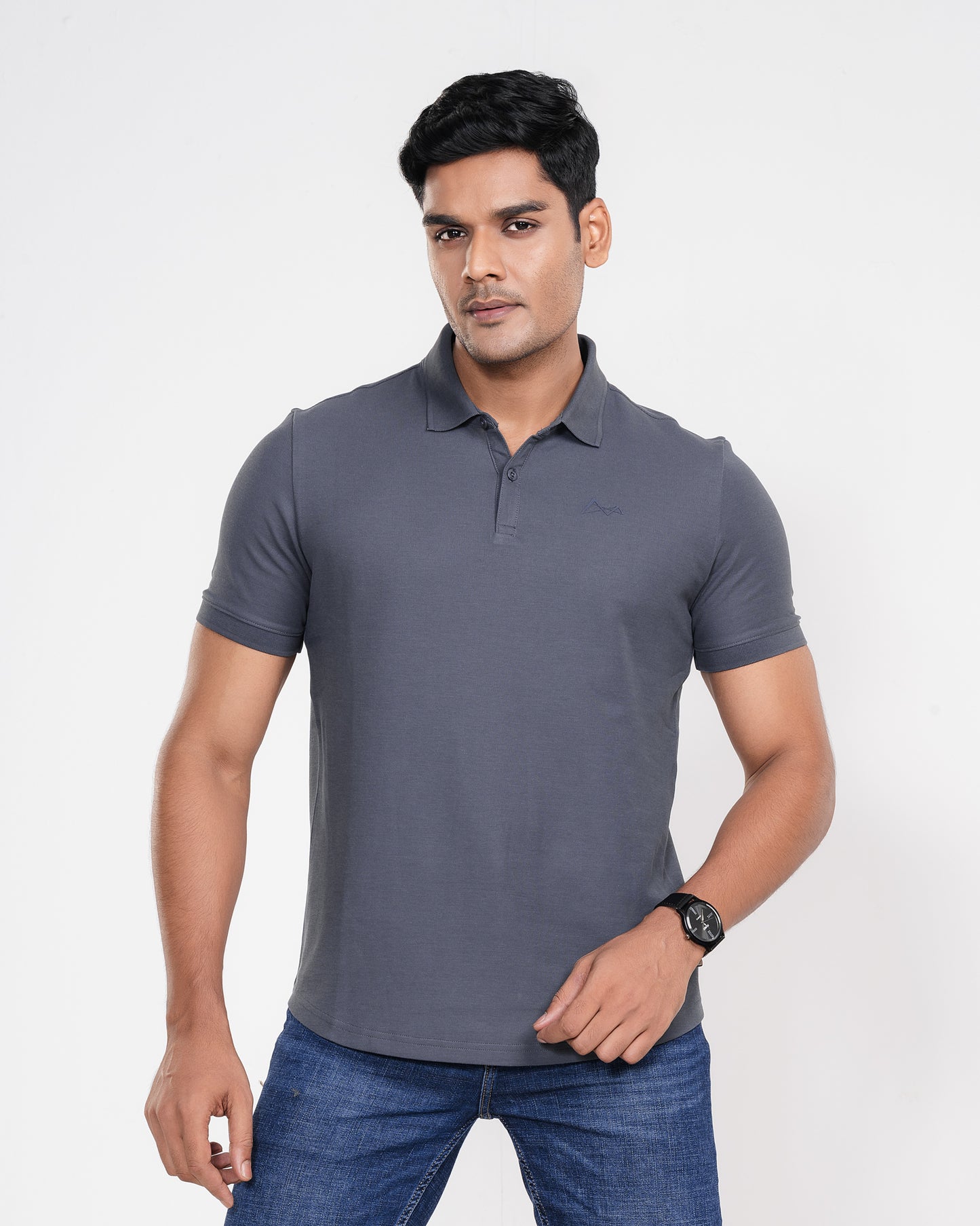 Classic Curve Hem Pima Polo Shirt