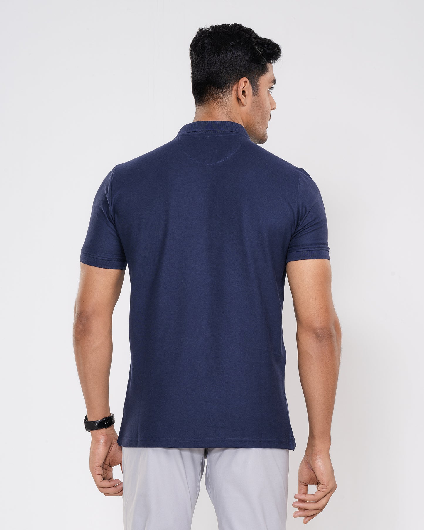 Classic V-Neck Split Polo Shirt
