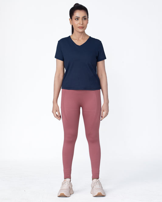 Lyra Cropped V-neck Tee