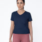 Lyra Cropped V-neck Tee