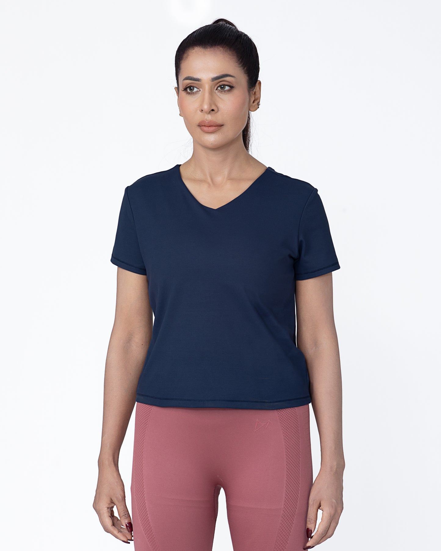 Lyra Cropped V-neck Tee
