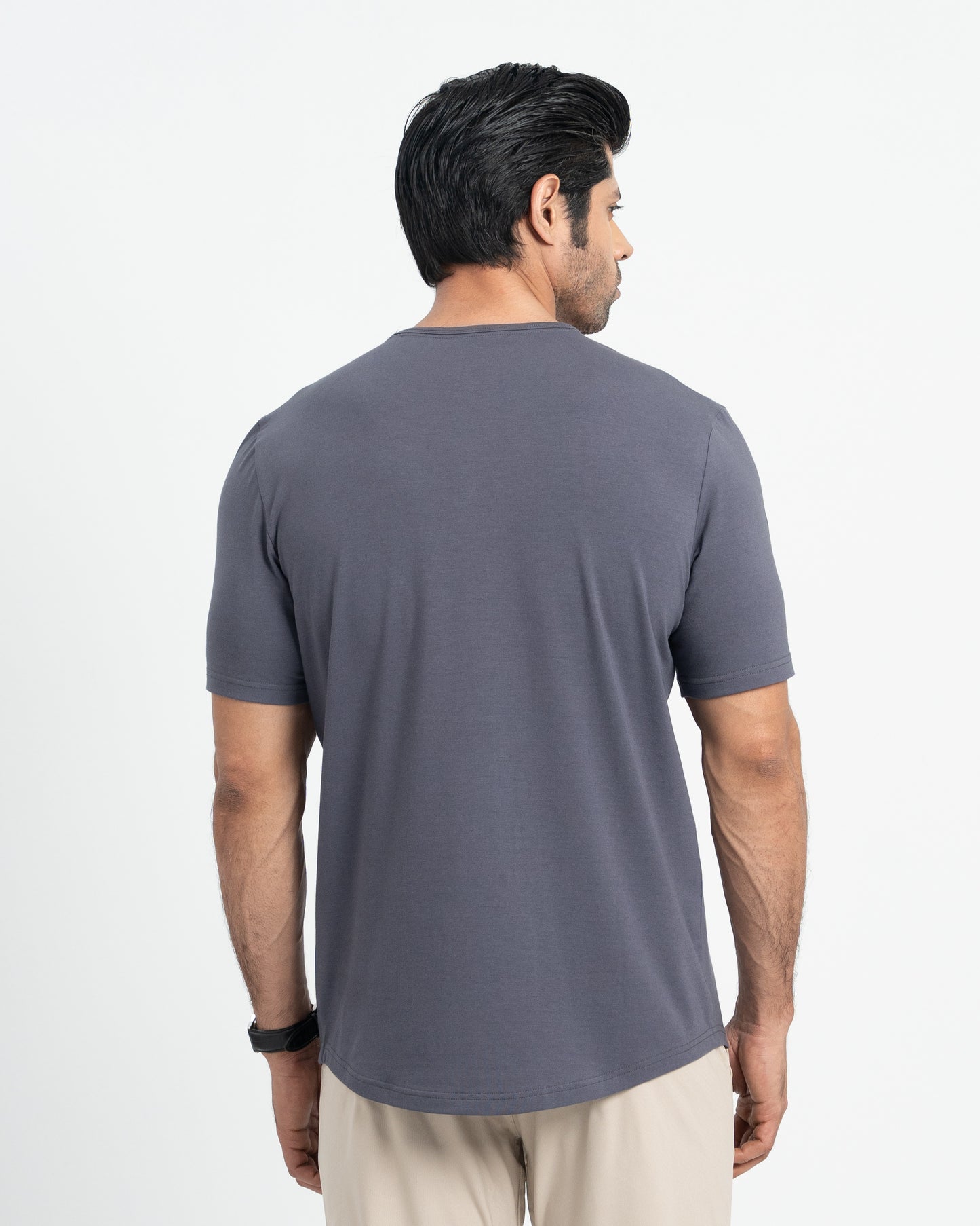 Origin Curve Hem Henley T-Shirt