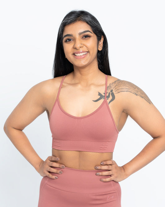 Velocity Seamless Bra & Leggings Reddish Brown