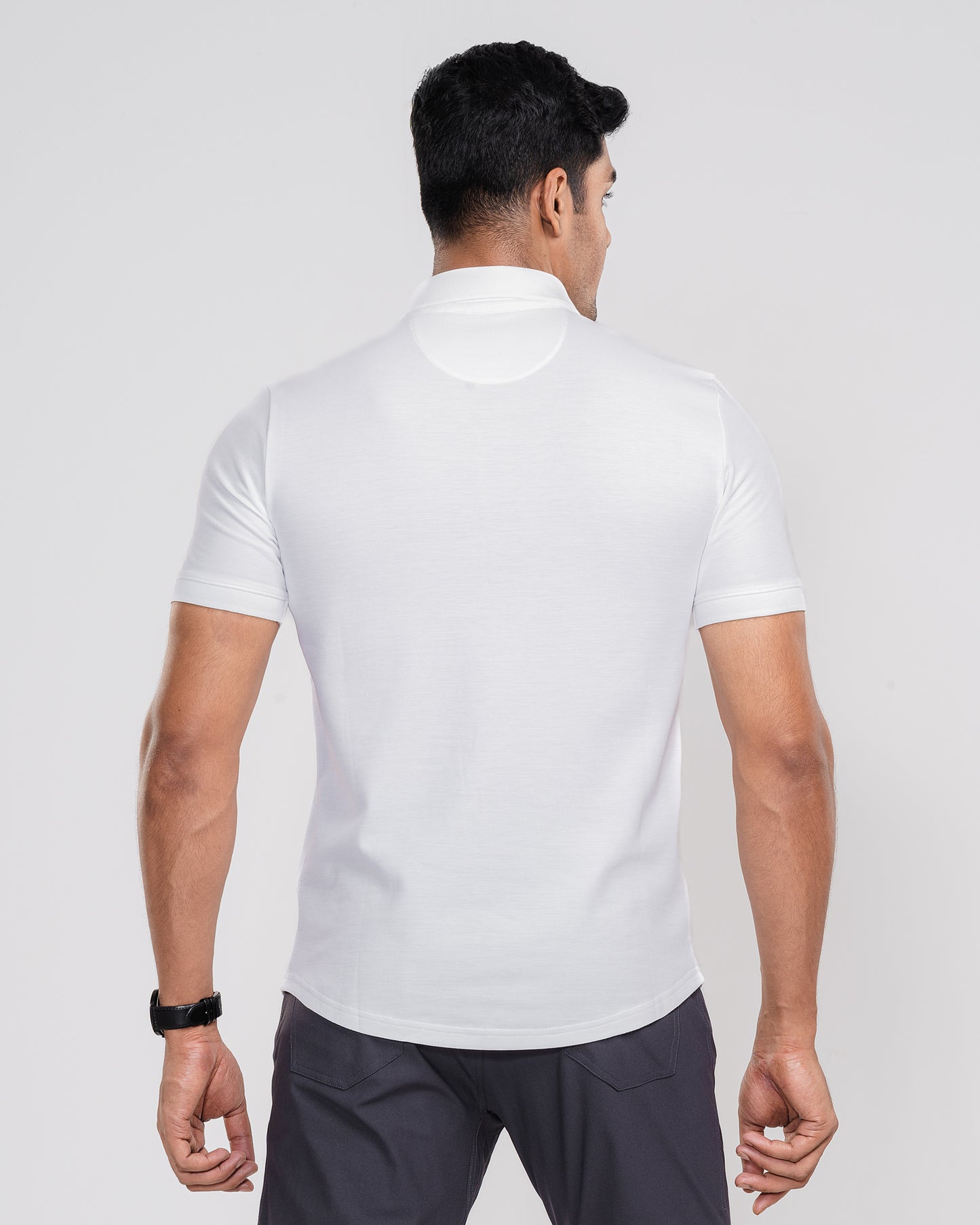 Classic Curve Hem Pima Polo Shirt