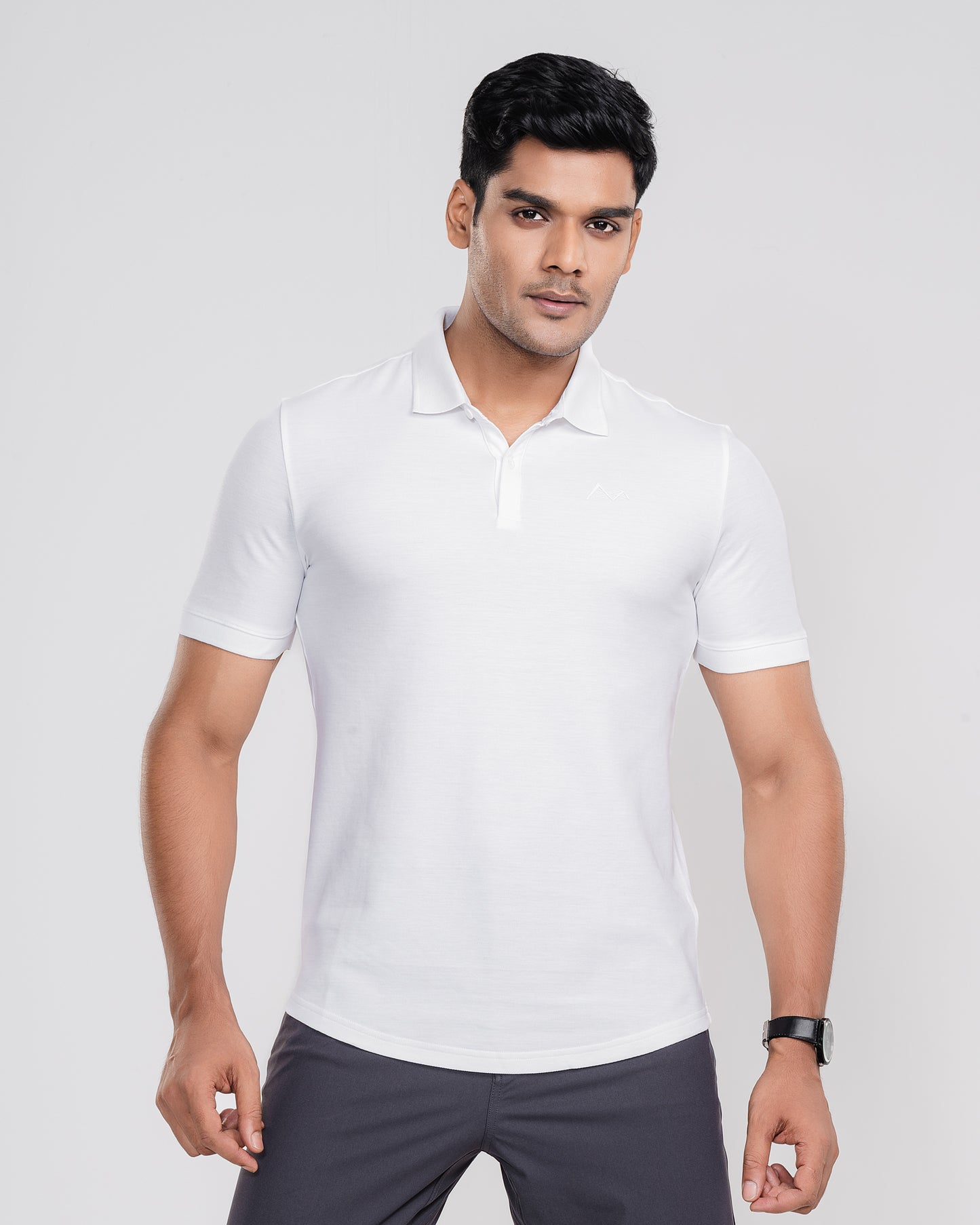 Classic Curve Hem Pima Polo Shirt