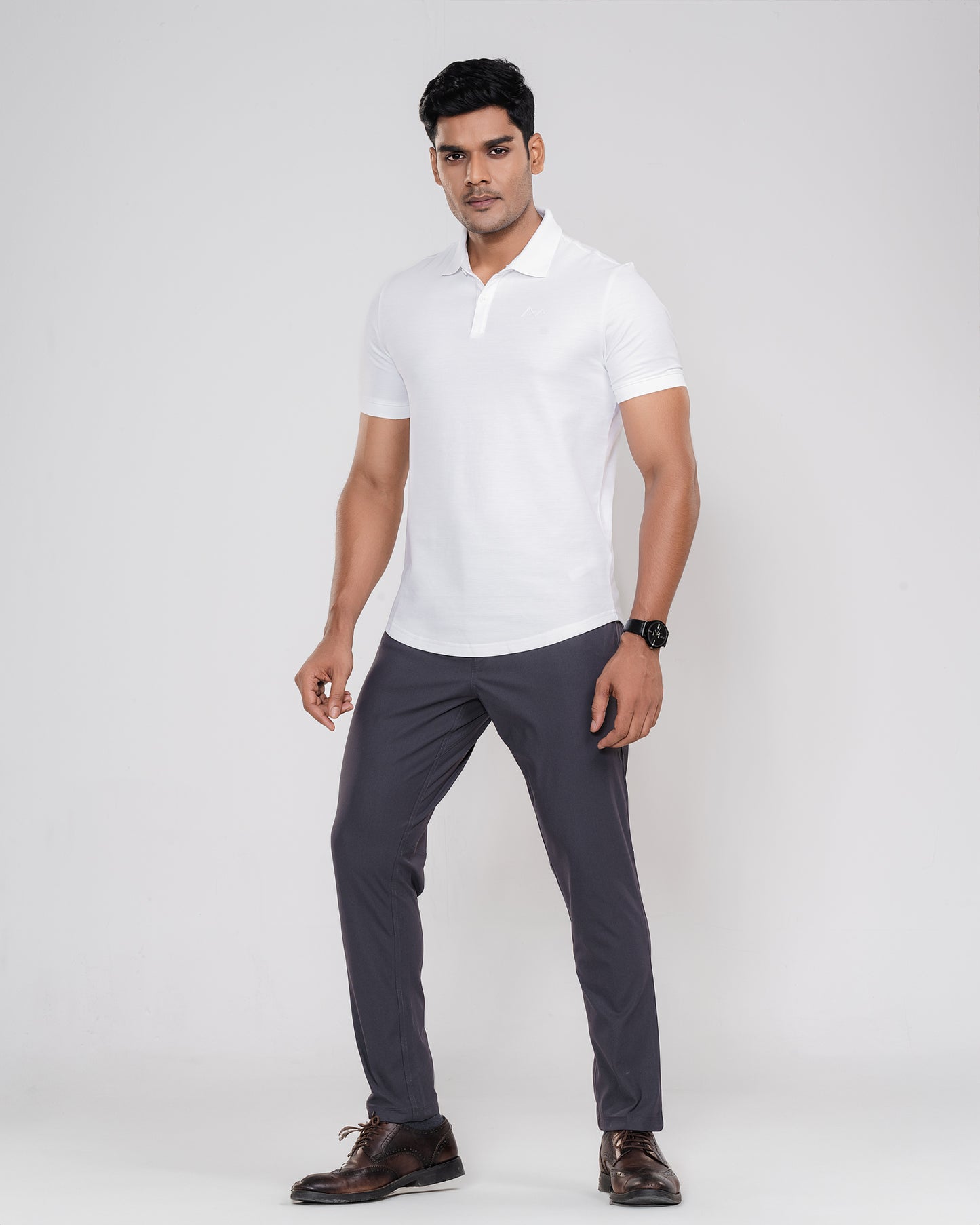 Classic Curve Hem Pima Polo Shirt