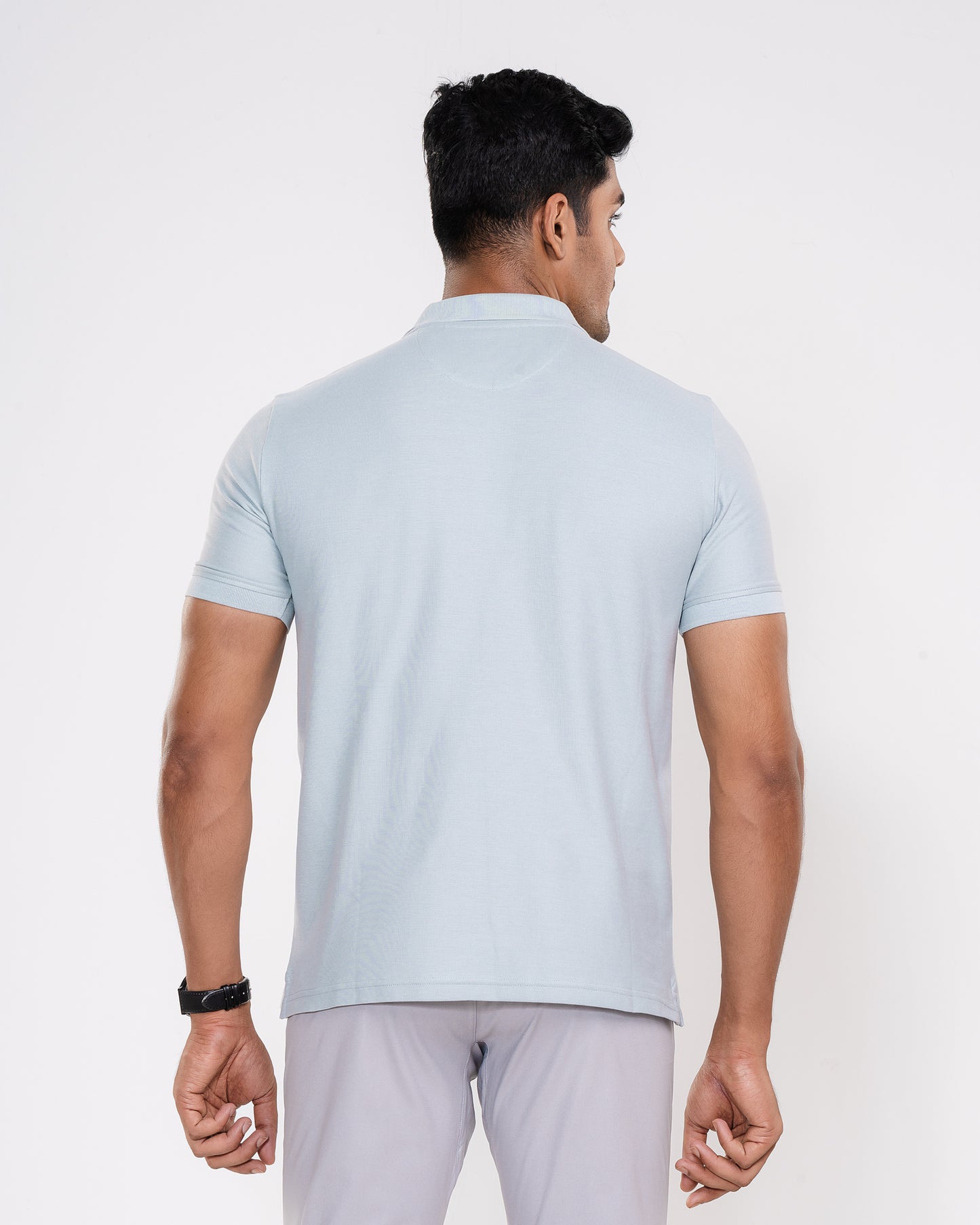 Classic V-Neck Split Polo Shirt