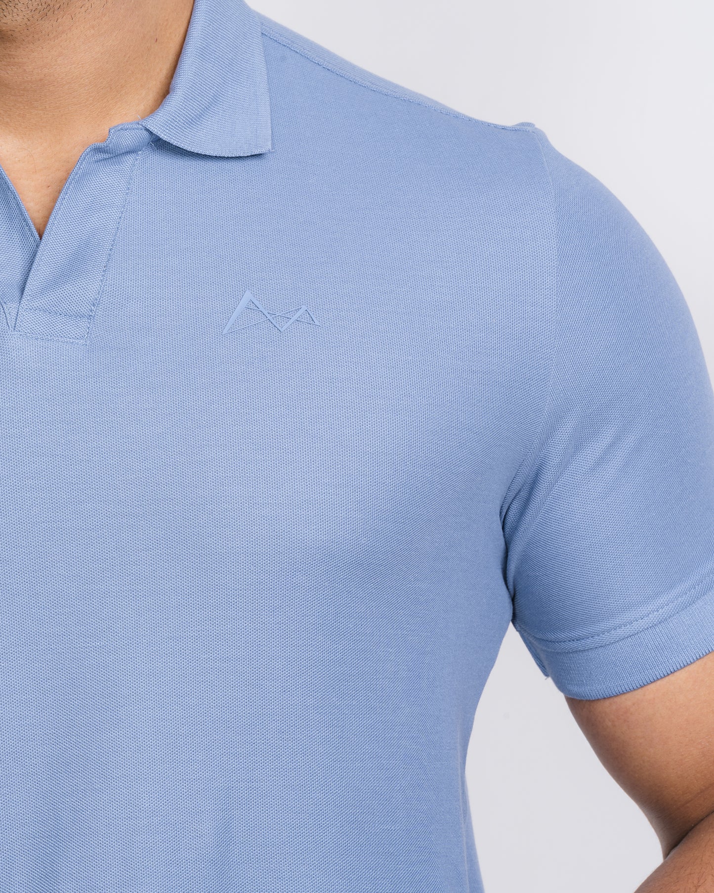 Classic V-Neck Split Polo Shirt